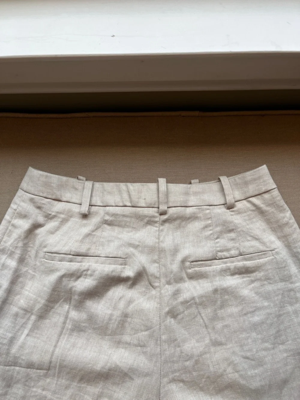 H&M Linen Blend Tailored Trpuser Pants Ankle Length  6